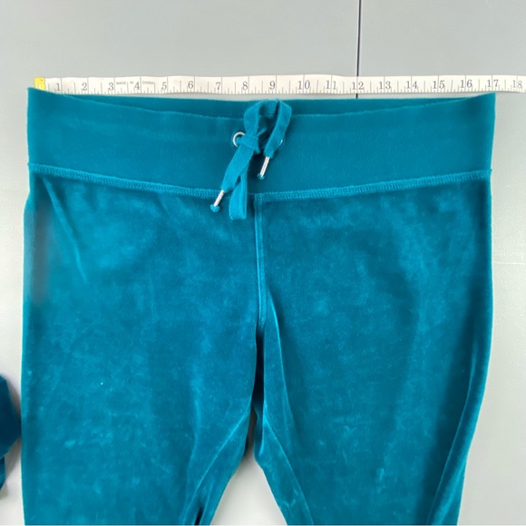 Y2K Express Teal Velvety Soft Terry Cloth Tracksuit Women's size Medium - Picture 11 of 15